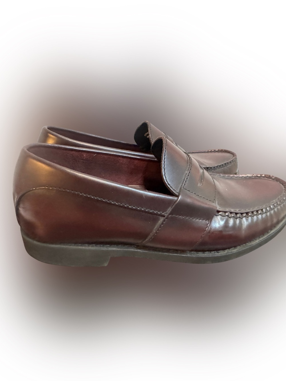 Men’s Rockport Classic Leather Penny Loafers in Burgundy